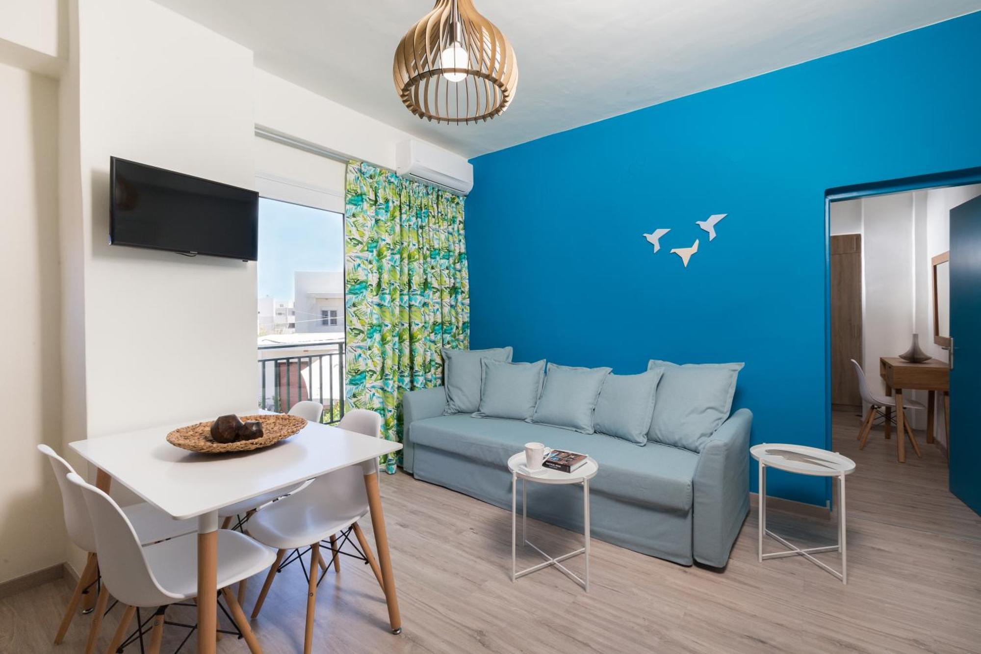 Anemi Blue Apt, Suitable Up To 4, Near The Beach! Rethymno  Bagian luar foto